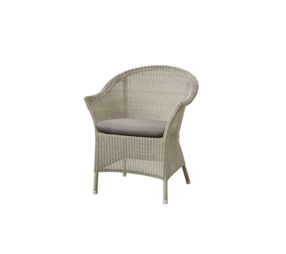 Cane-line Lansing stol – Taupe, small round Weave / Taupe, Natté / Uten ryggpute
