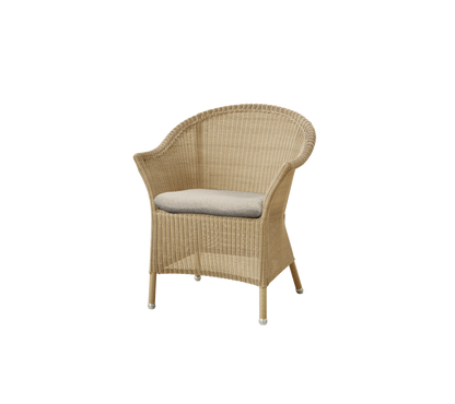 Cane-line Lansing stol – Natural, small round Weave / Taupe, Free / Uten ryggpute