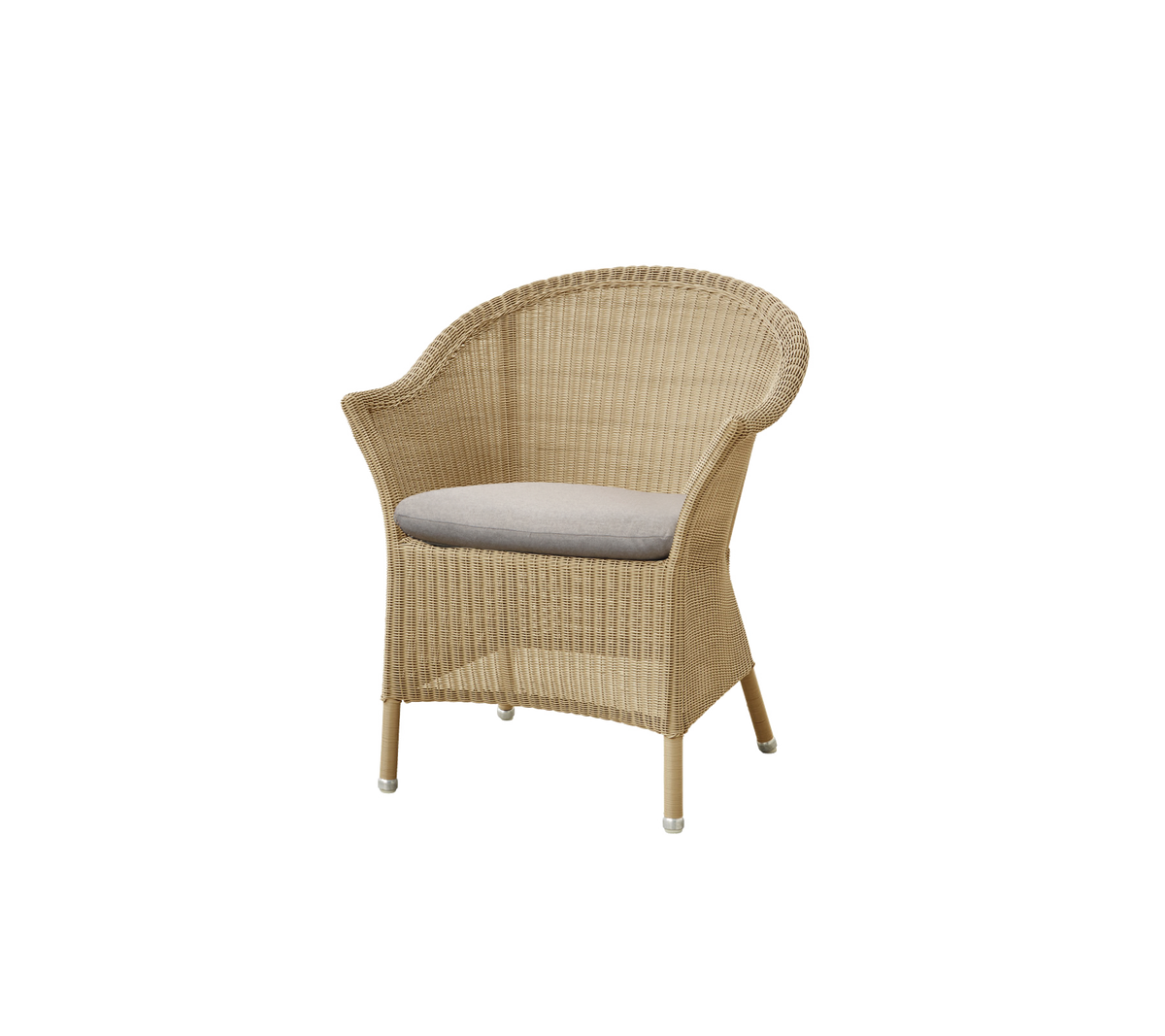 Cane-line Lansing stol – Natural, small round Weave / Sand, Natté / Uten ryggpute