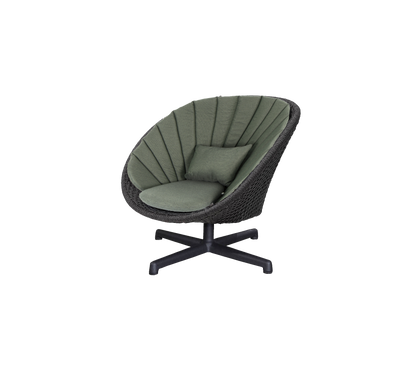 Cane-line Peacock loungestol med svingbart understell i aluminium