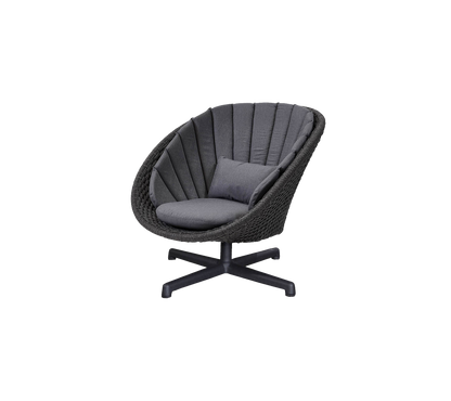 Cane-line Peacock loungestol med svingbart understell i aluminium