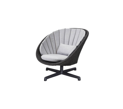 Cane-line Peacock loungestol med svingbart understell i aluminium