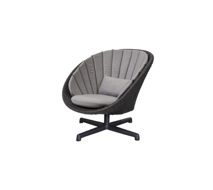Cane-line Peacock loungestol med svingbart understell i aluminium