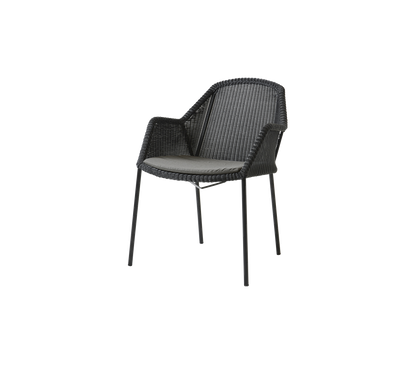 Cane-line Breeze spisestol, stablebar – Black, small round Weave / Taupe, Natté