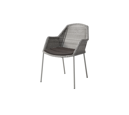 Cane-line Breeze spisestol, stablebar – Taupe, small round Weave / Dark grey, Focus