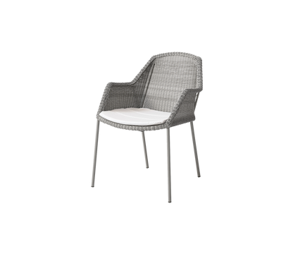 Cane-line Breeze spisestol, stablebar – Taupe, small round Weave / White, Natté
