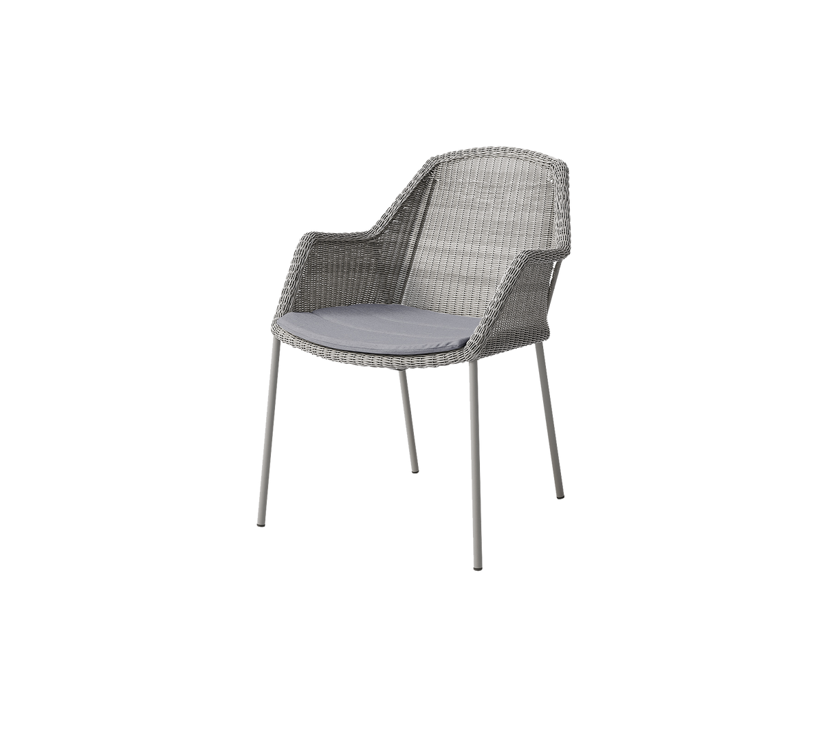 Cane-line Breeze spisestol, stablebar – Taupe, small round Weave / Grey, Natté
