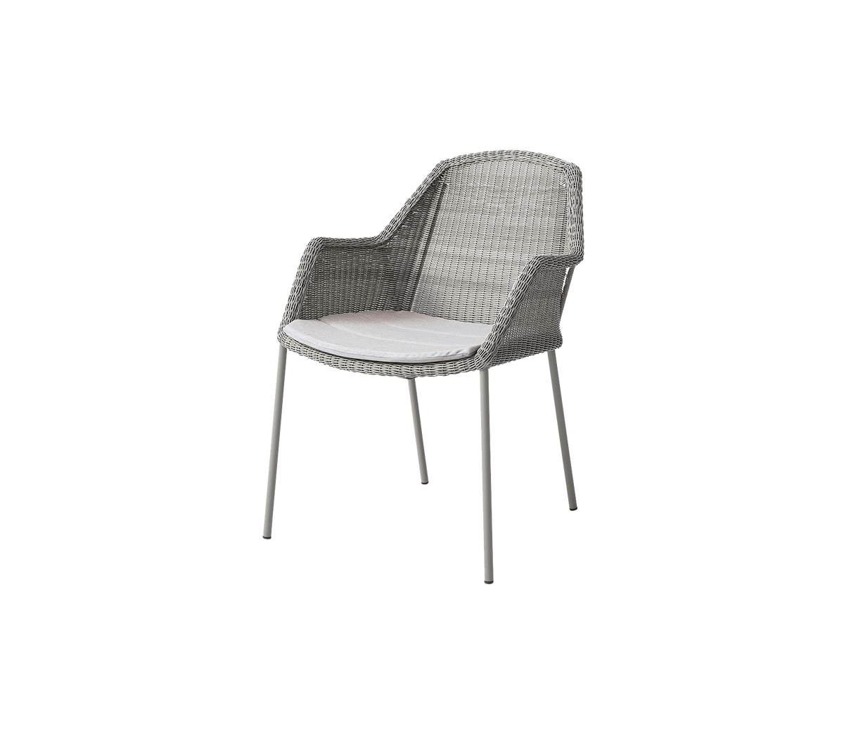 Cane-line Breeze spisestol, stablebar – Taupe, small round Weave / Light grey, Natté