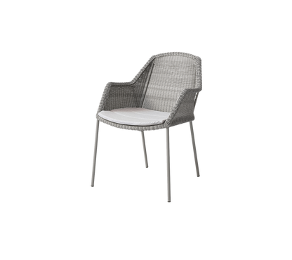 Cane-line Breeze spisestol, stablebar – Taupe, small round Weave / Light grey, Natté