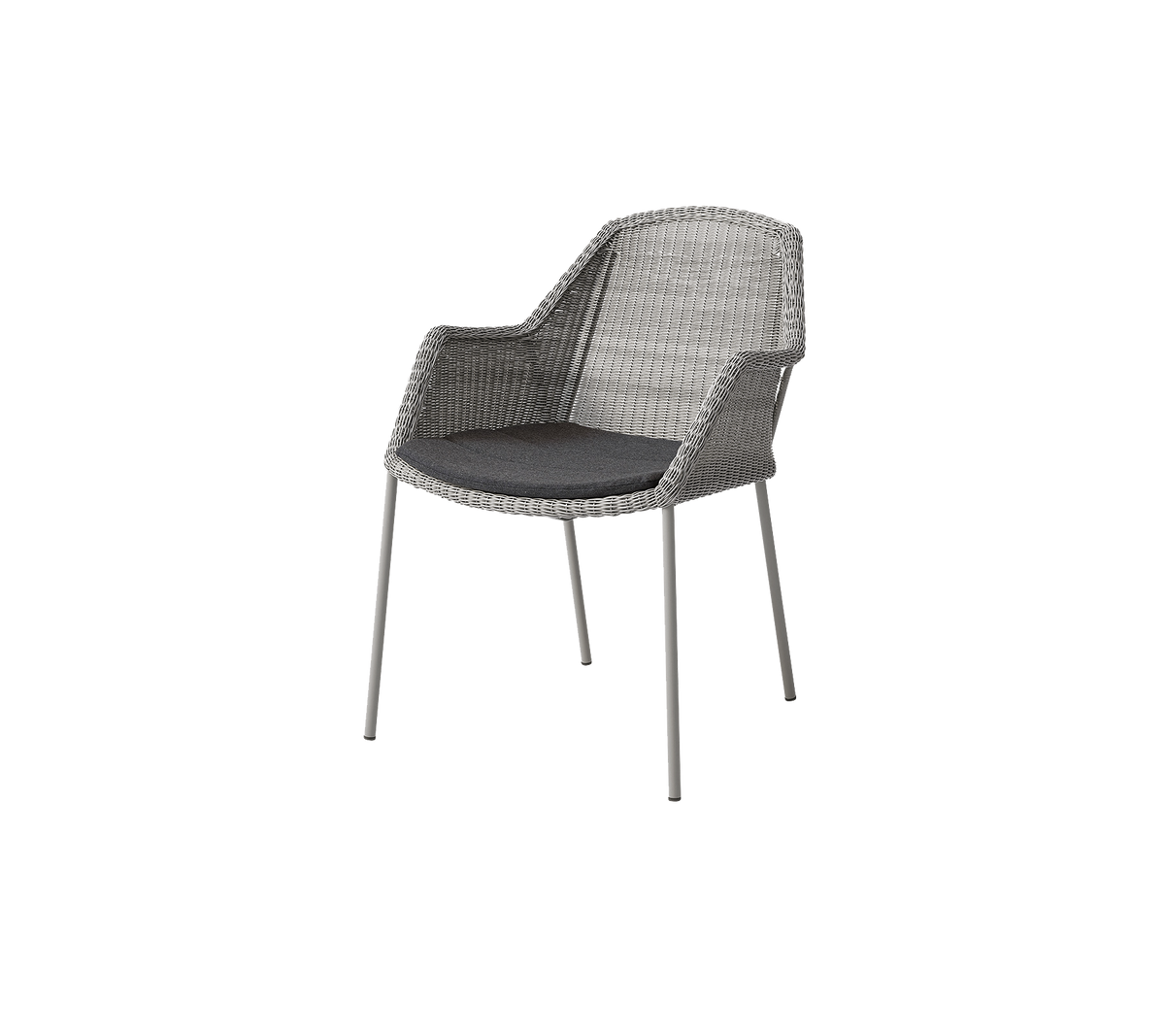 Cane-line Breeze spisestol, stablebar – Taupe, small round Weave / Black, Natté