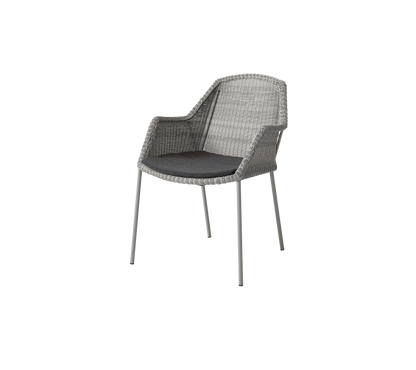 Cane-line Breeze spisestol, stablebar – Taupe, small round Weave / Black, Natté