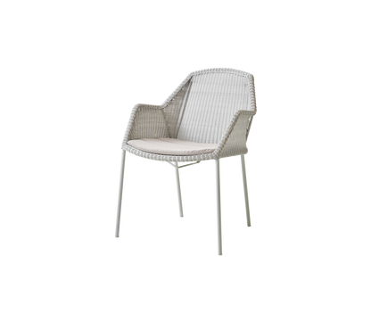 Cane-line Breeze spisestol, stablebar – White grey, small round Weave / Sand, Natté