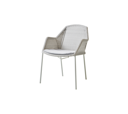 Cane-line Breeze spisestol, stablebar – White grey, small round Weave / Light grey, Natté