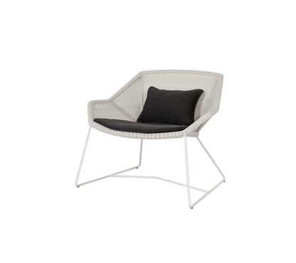 Cane-line Breeze loungestol – Sand, small round Weave / Dark grey, Focus
