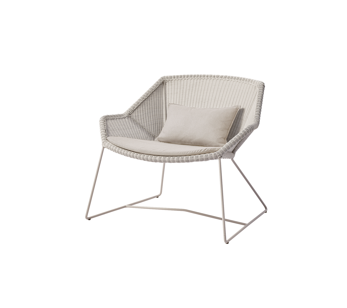 Cane-line Breeze loungestol – Sand, small round Weave / Sand, Natté