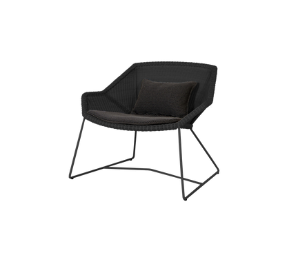 Cane-line Breeze loungestol – Black, small round Weave / Dark grey, Focus