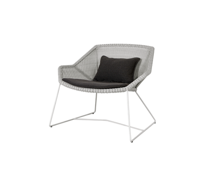 Cane-line Breeze loungestol – Taupe, small round Weave / Dark grey, Focus