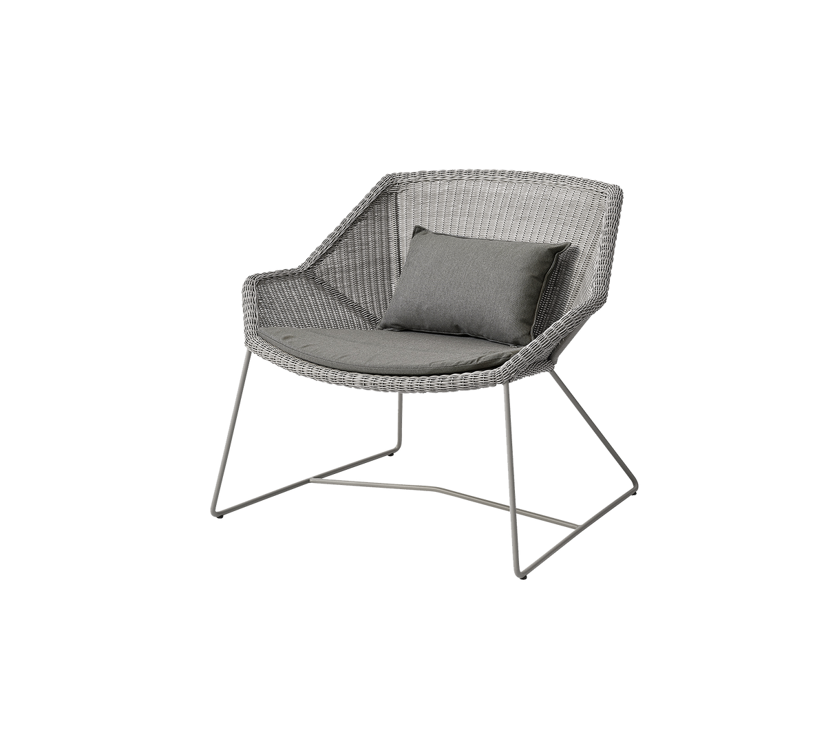 Cane-line Breeze loungestol – Taupe, small round Weave / Taupe, Natté