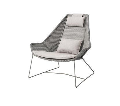 Cane-line Breeze highback stol – Taupe, small round Weave / Sand, Natté