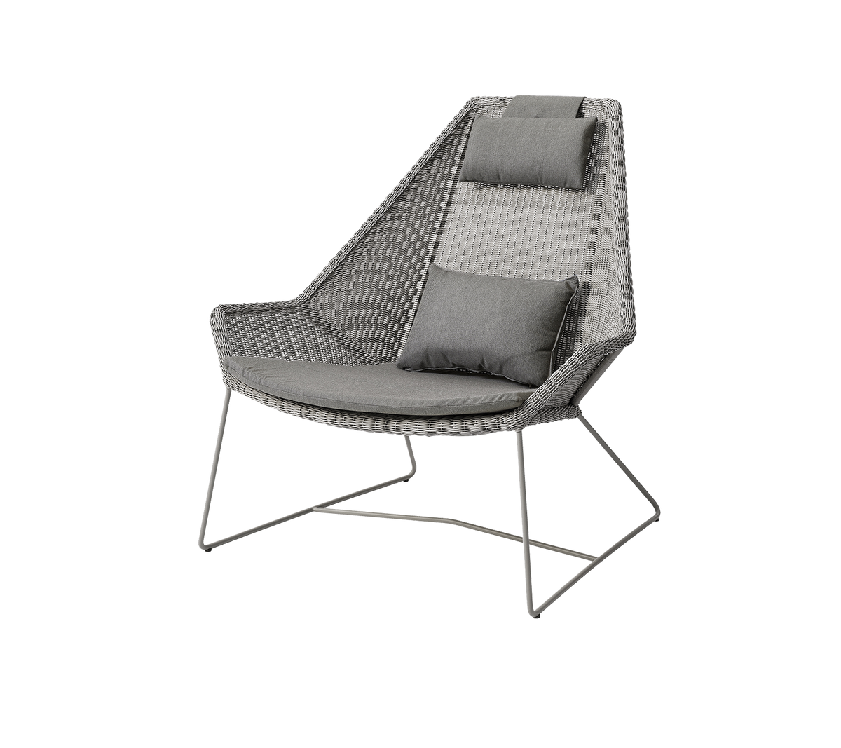 Cane-line Breeze highback stol – Taupe, small round Weave / Taupe, Natté