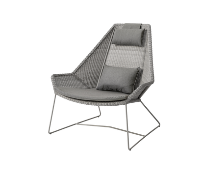 Cane-line Breeze highback stol – Taupe, small round Weave / Taupe, Natté