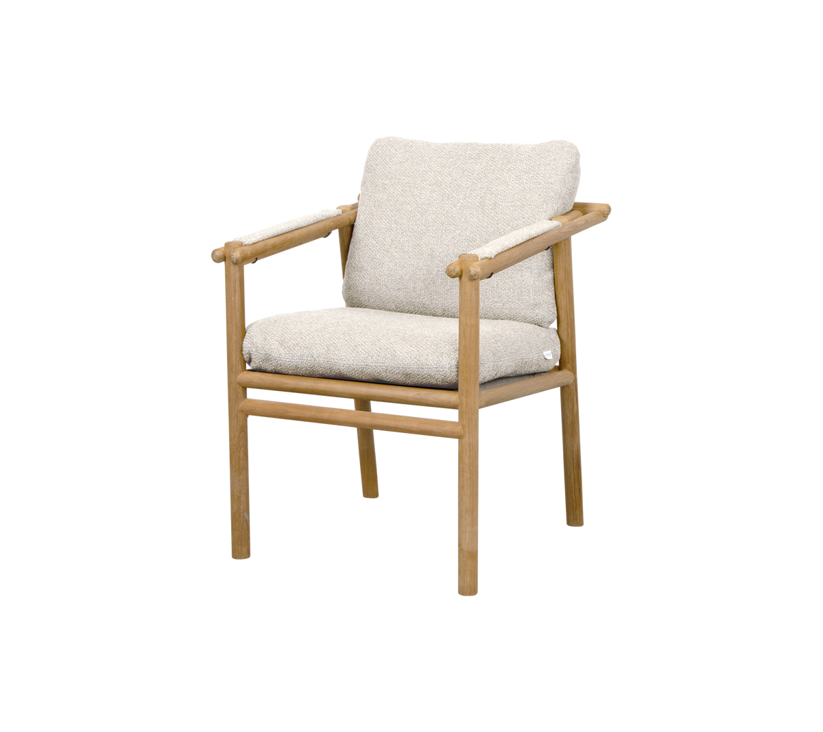 Cane-line Sticks stol med armlener, teak. Velg putesett