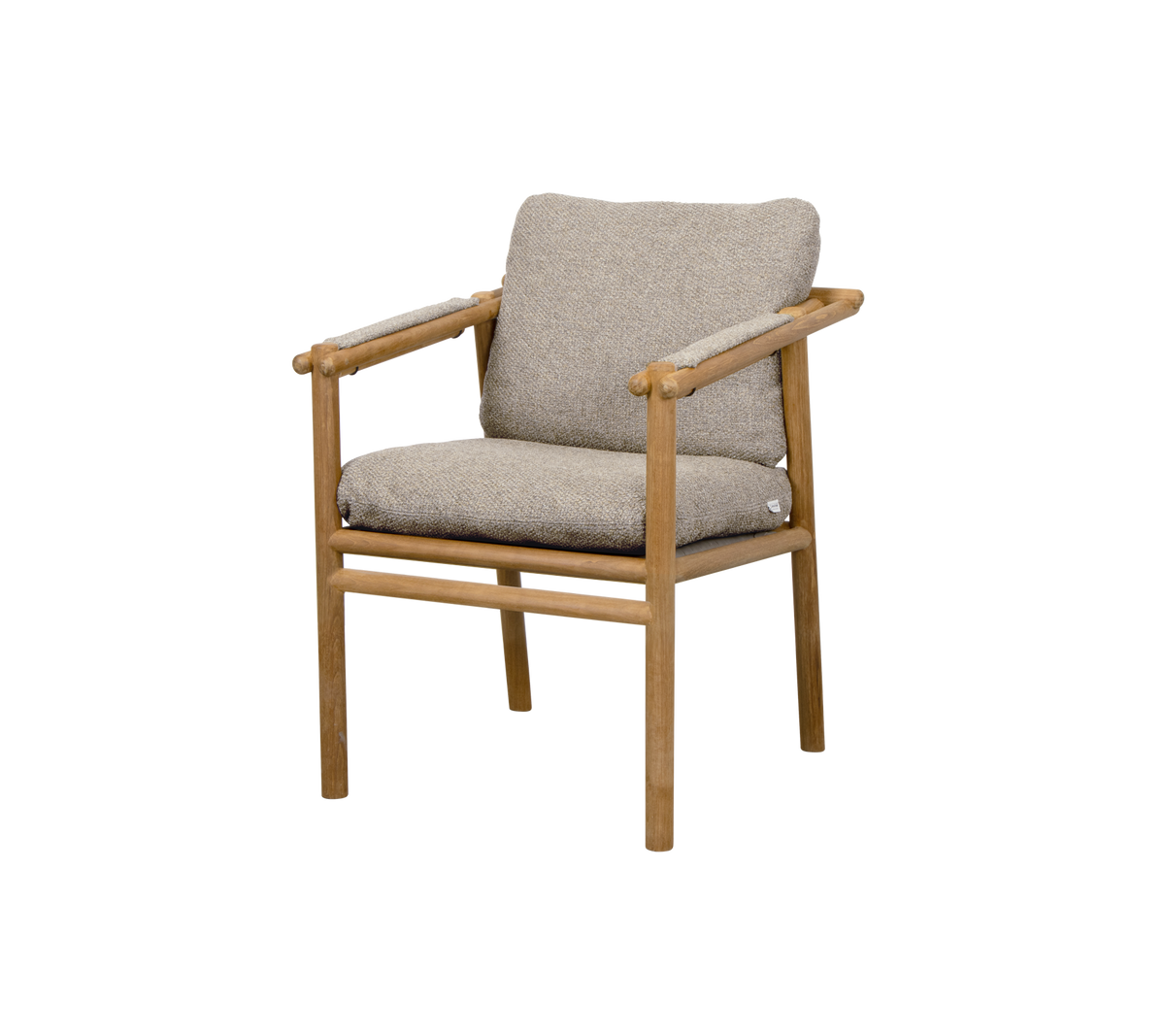 Cane-line Sticks stol med armlener, teak. Velg putesett