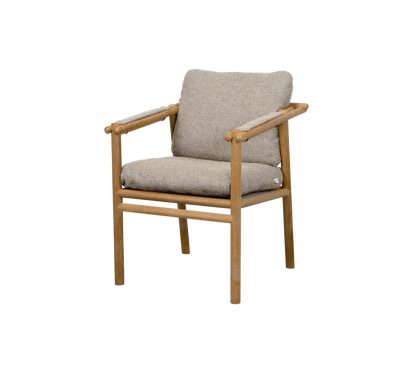Cane-line Sticks stol med armlener, teak. Velg putesett