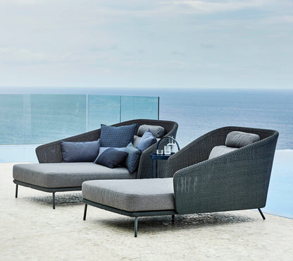 Cane-line Mega daybed høyre, graphite Weave m/grey AirTouch – miljøbilde 2
