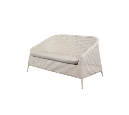 Cane-line Kingston 2-seter sofa – Sand, small round Weave / Light brown, Rise m/QuickDry & Airflow