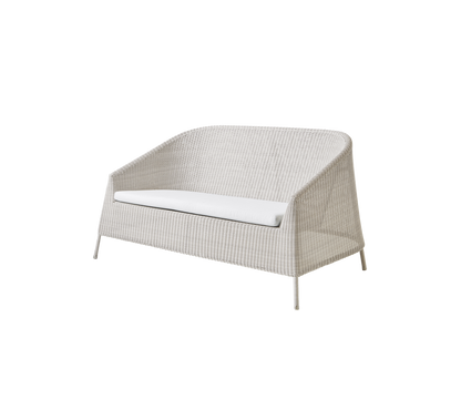 Cane-line Kingston 2-seter sofa – Sand, small round Weave / White, Natté m/QuickDry & Airflow