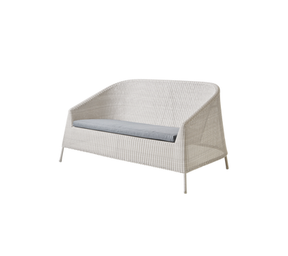 Cane-line Kingston 2-seter sofa – Sand, small round Weave / Grey, Natté m/QuickDry & Airflow