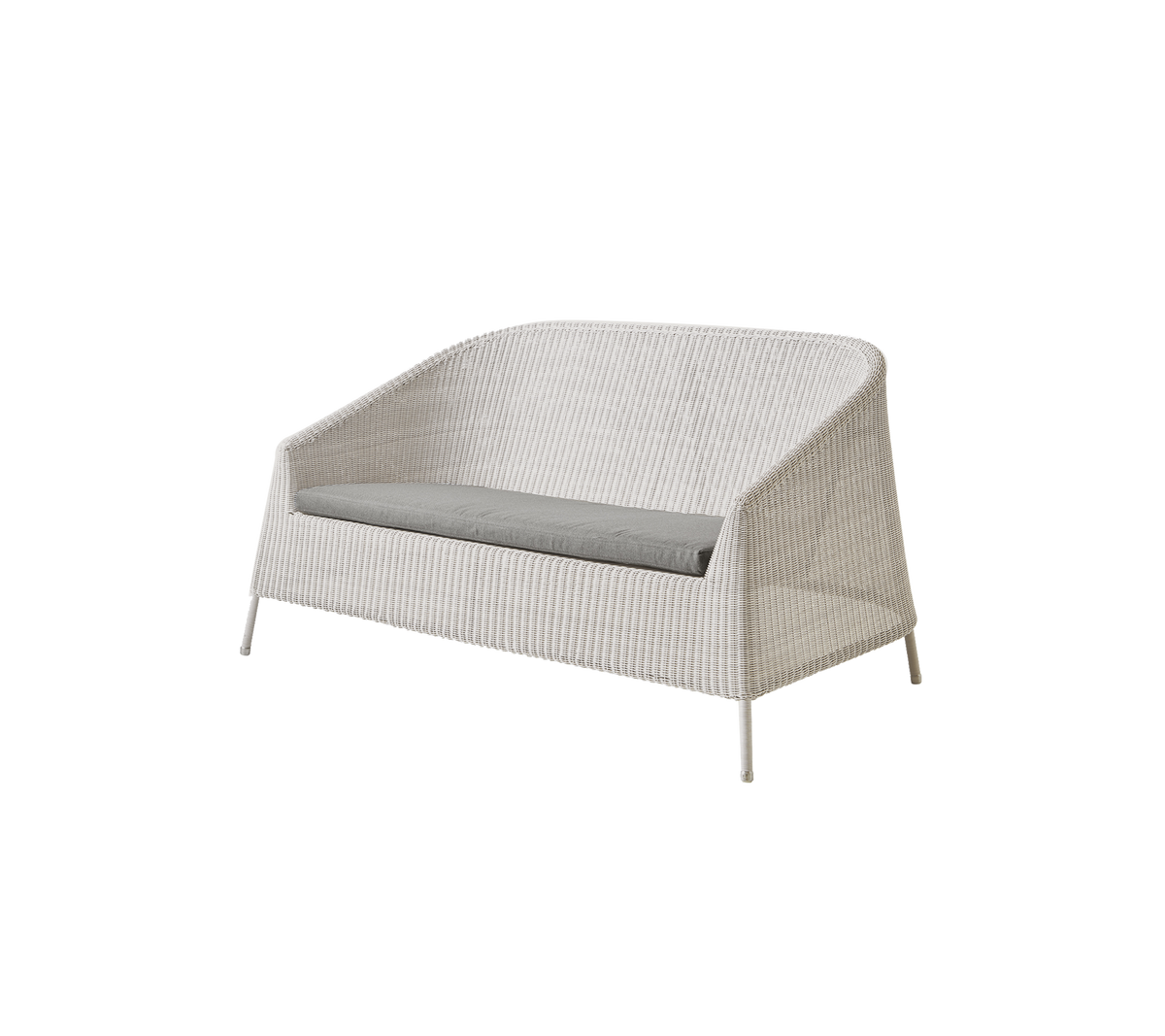 Cane-line Kingston 2-seter sofa – Sand, small round Weave / Taupe, Natté m/QuickDry & Airflow