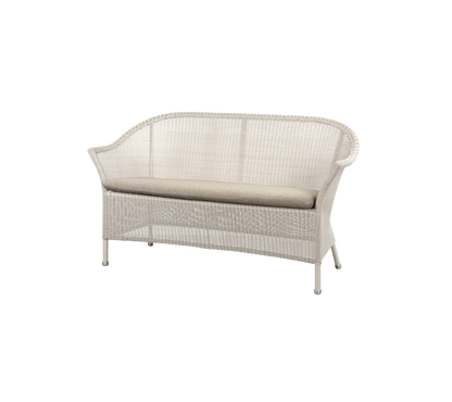 Cane-line Lansing 2-seter sofa – Sand, small round Weave / Taupe, Free / Uten ryggputer