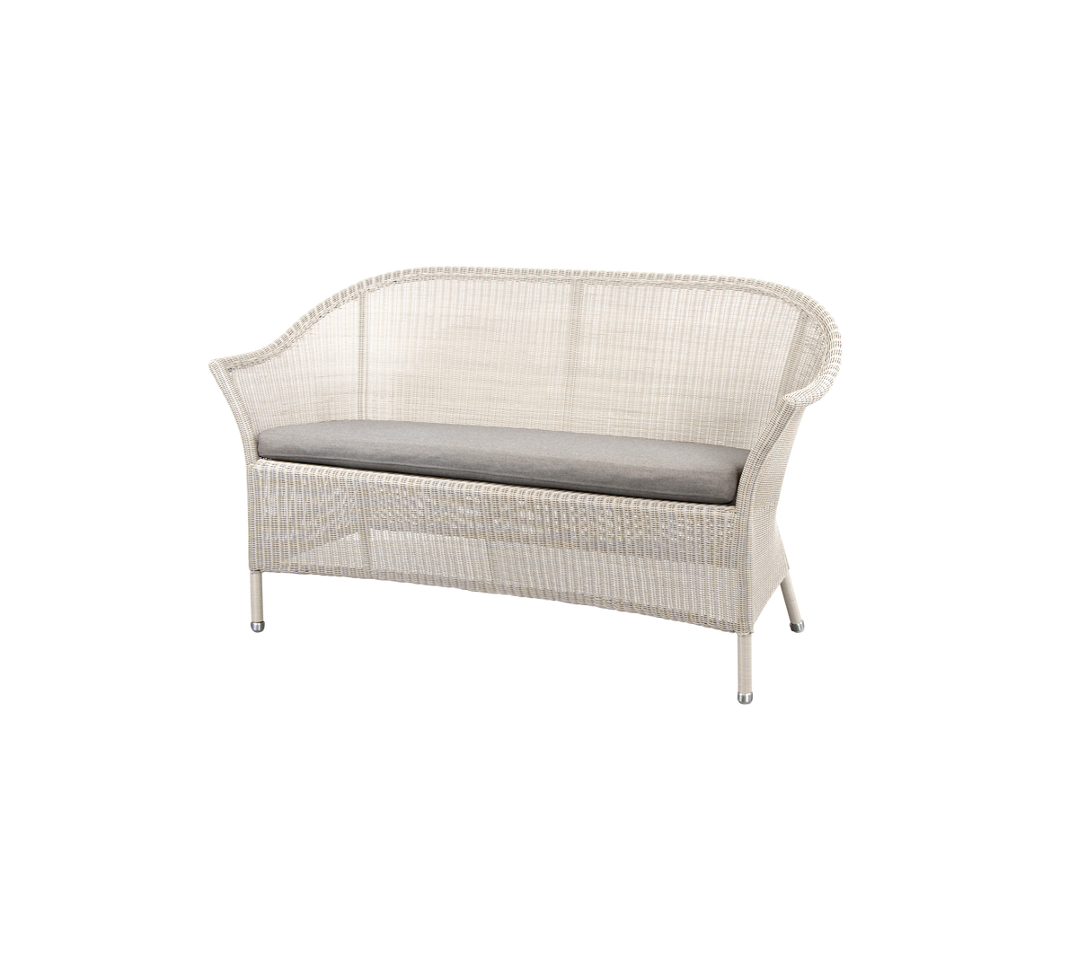 Cane-line Lansing 2-seter sofa – Sand, small round Weave / Sand, Natté / Uten ryggputer