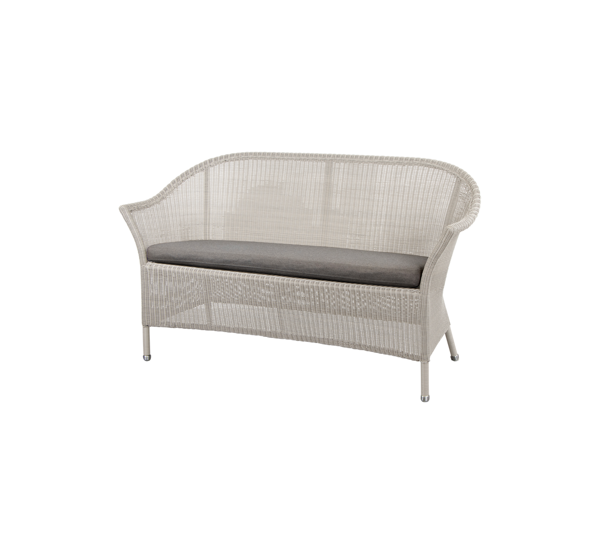 Cane-line Lansing 2-seter sofa – Sand, small round Weave / Taupe, Natté / Uten ryggputer