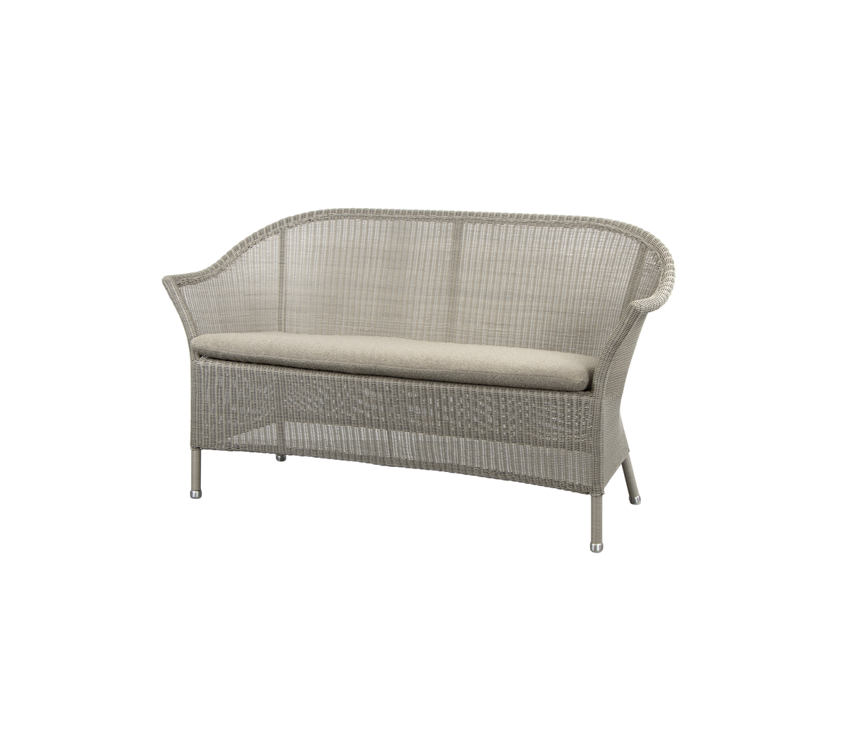 Cane-line Lansing 2-seter sofa – Taupe, small round Weave / Taupe, Free / Uten ryggputer