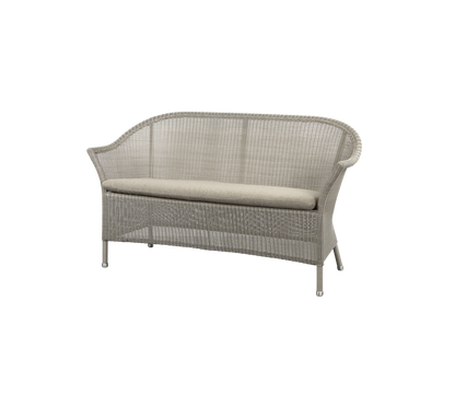 Cane-line Lansing 2-seter sofa – Taupe, small round Weave / Taupe, Free / Uten ryggputer