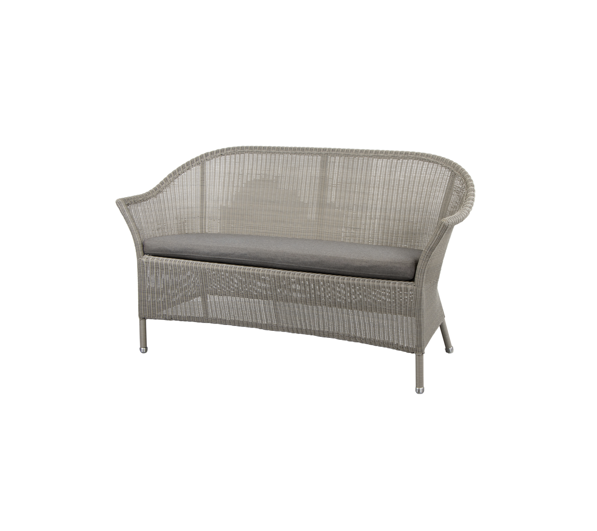Cane-line Lansing 2-seter sofa – Taupe, small round Weave / Taupe, Natté / Uten ryggputer