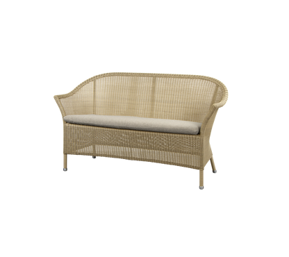 Cane-line Lansing 2-seter sofa – Natural, small round Weave / Taupe, Free / Uten ryggputer