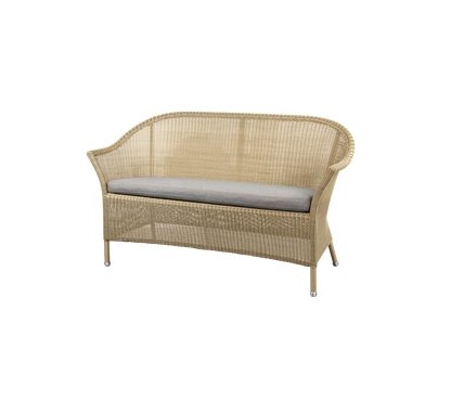 Cane-line Lansing 2-seter sofa – Natural, small round Weave / Sand, Natté / Uten ryggputer