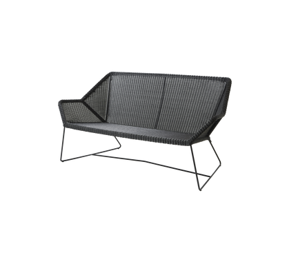 Cane-line Breeze 2-seter sofa – Black, small round Weave / Uten pute
