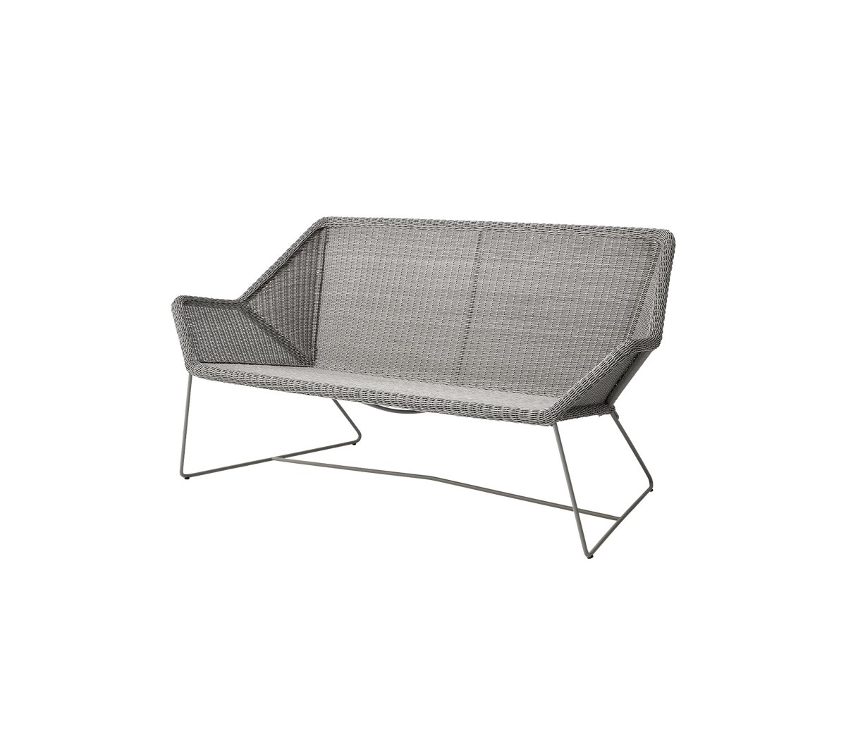 Cane-line Breeze 2-seter sofa – Taupe, small round Weave / Uten pute