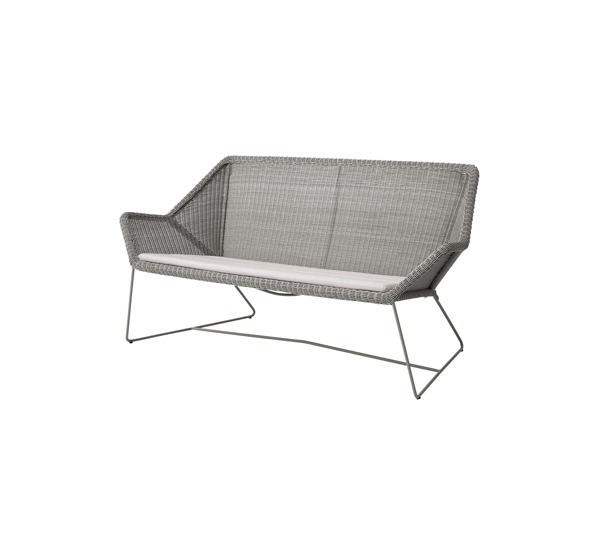 Cane-line Breeze 2-seter sofa – Taupe, small round Weave / Sand, Natté