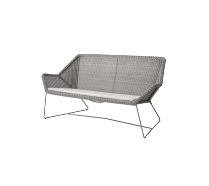 Cane-line Breeze 2-seter sofa – Taupe, small round Weave / Sand, Natté