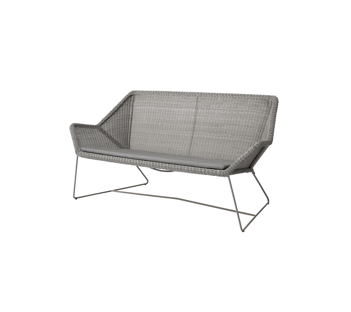 Cane-line Breeze 2-seter sofa – Taupe, small round Weave / Taupe, Natté