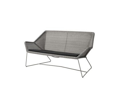 Cane-line Breeze 2-seter sofa – Taupe, small round Weave / Black, Natté