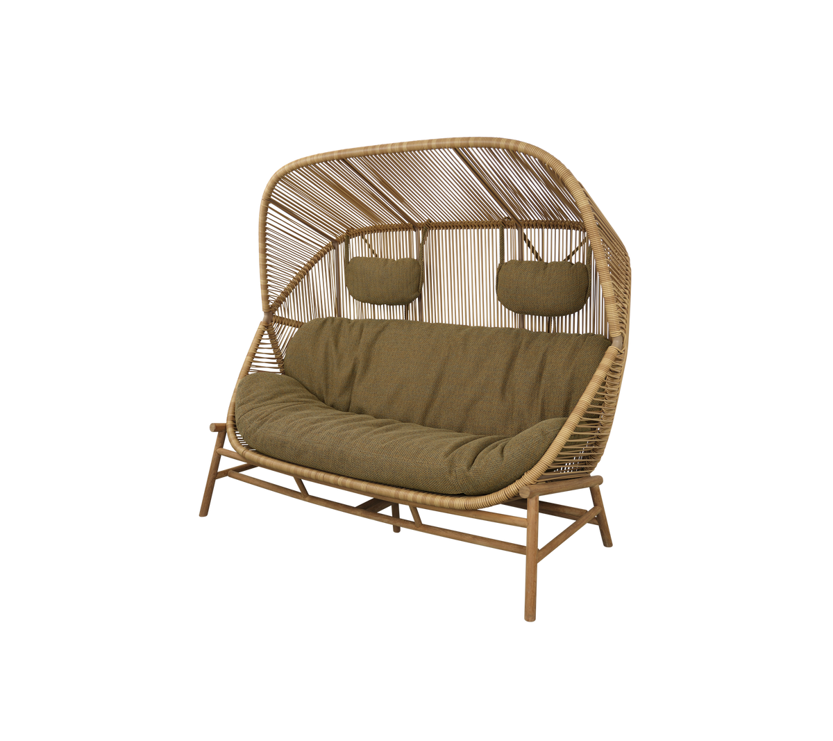 Cane-line Hive 2-seter sofa, teak. Velg putesett