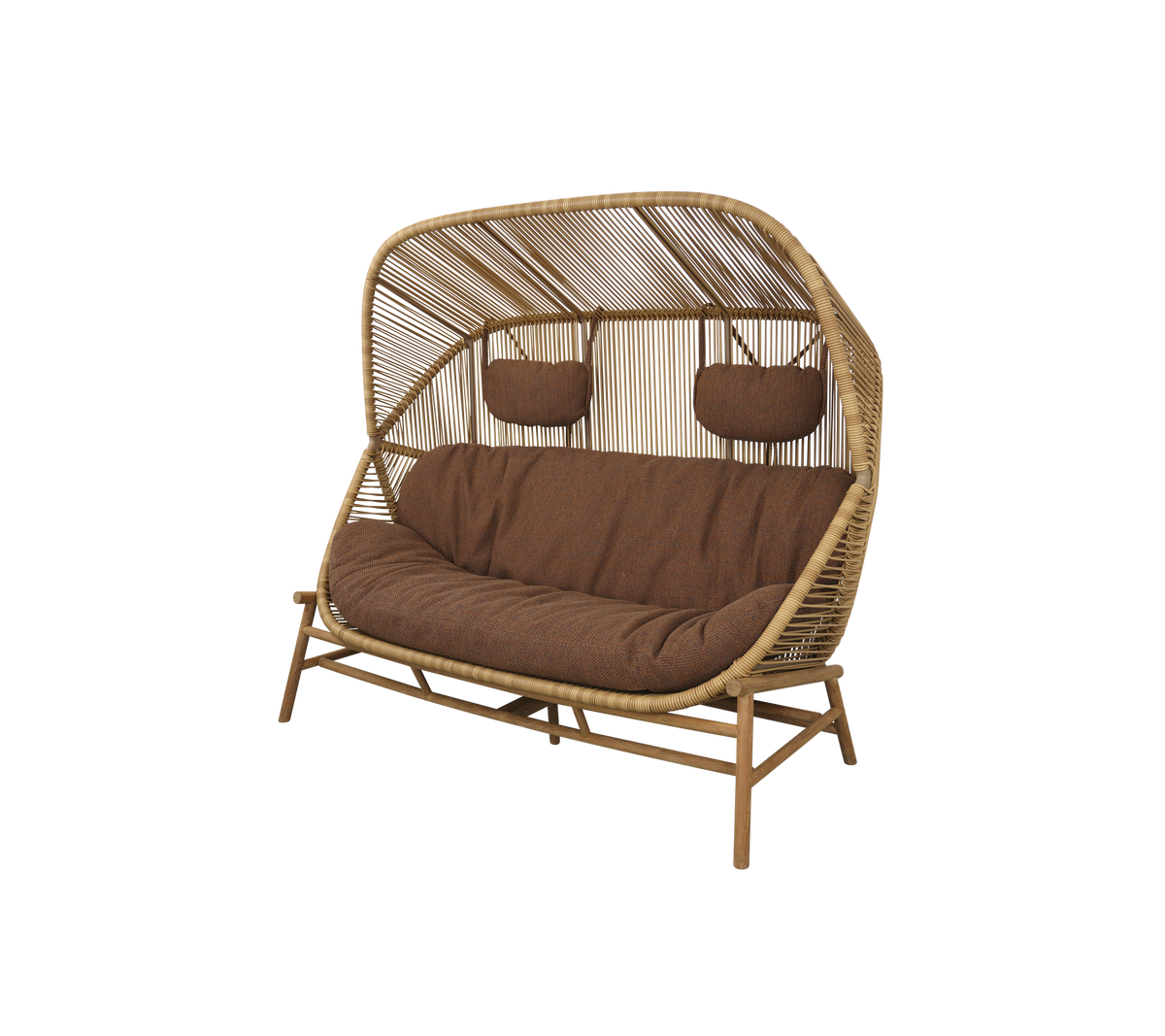 Cane-line Hive 2-seter sofa, teak. Velg putesett