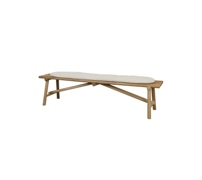 Cane-line Sticks benk 190 cm – Teak / Desert sand, Rise m/QuickDry & Airflow